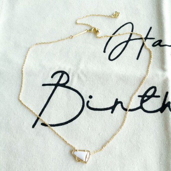 Kendra Scott Necklace - Cheer - White Mother-of-Pearl Gold - Picture 3 of 4
